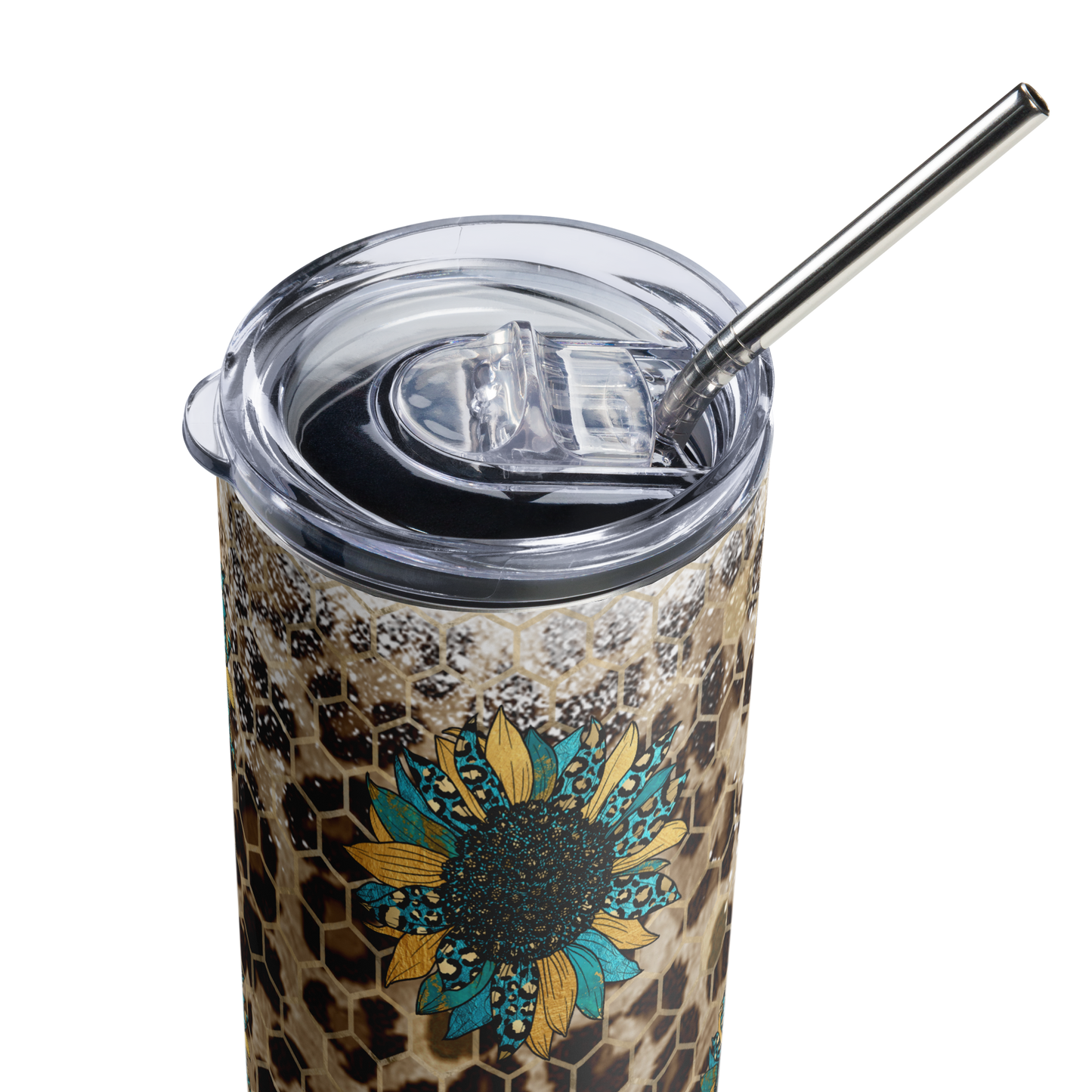 Cheetah Sunflower Tumbler