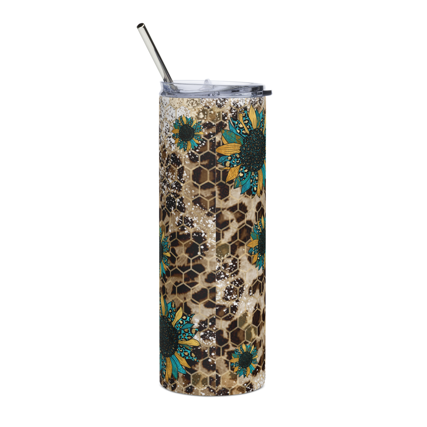 Leopard Sunflower Tumbler