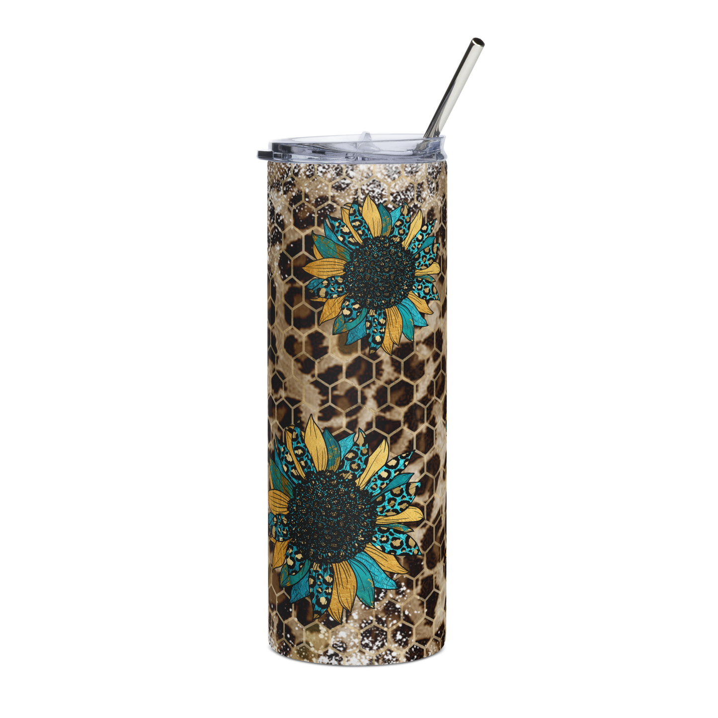 Leopard Sunflower Tumbler