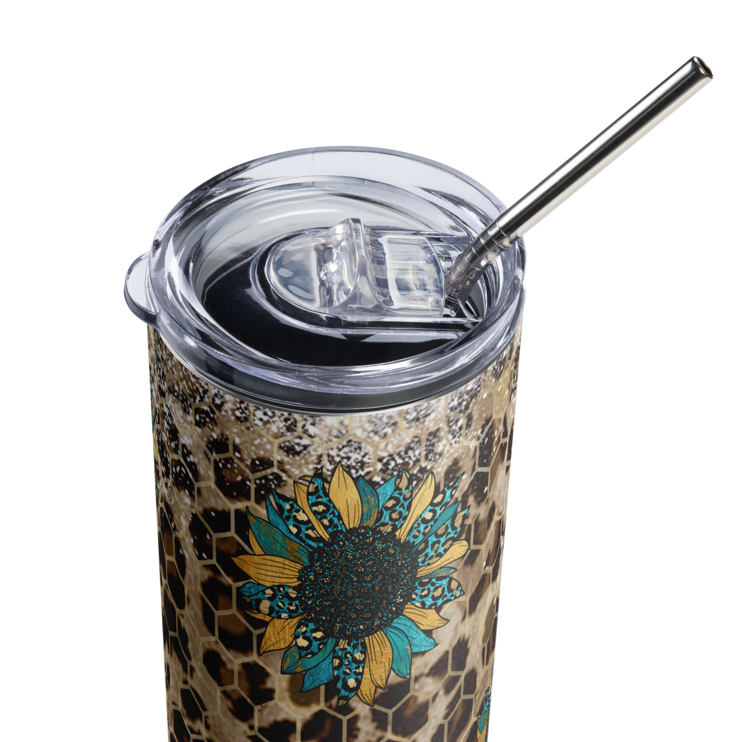 Leopard Sunflower Tumbler